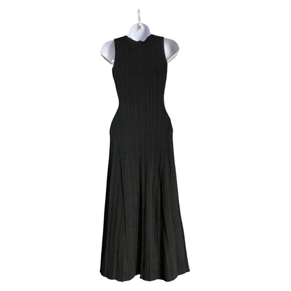 A New Day Womens Black Sleeveless Ribbed Knit Stretchy Maxi Dress - Picture 3 of 10